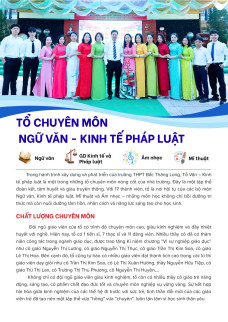 TỔ  NGỮ VĂN - KINH TẾ PHÁP LUẬT