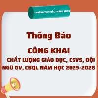 Công khai chất lượng giáo dục, CSVC, đội ngũ GV-CBQL Nhà trường năm học 2025-2026