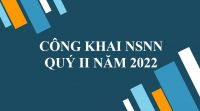 Công khai NSNN quý II năm 2022