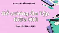 Đề cương ôn tập giữa HKI năm học 2024 - 2025