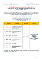 Thông báo lịch kiểm tra và danh sách học sinh tham gia  khảo sát IELTS lớp 10 năm học 2024 - 2025