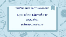 Lịch công tác tuần 17 học kỳ II ( Từ 11/5 đến 16/5/2026)