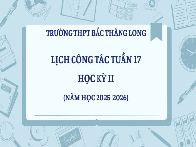 Lịch công tác tuần 17 (Học Kỳ 2)