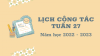 Lịch công tác tuần 27 (06/03 - 12/03)