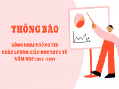 Thông báo công khai thông tin chất lượng giáo dục thực tế  năm học 2022 - 2023